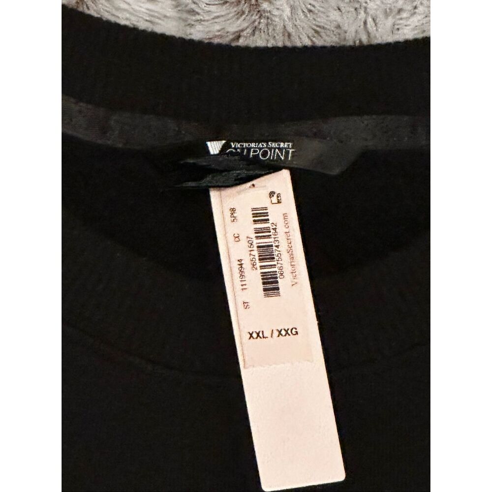 NWT Victoria's Secret Black Sweatshirt Size XXL - Picture 7 of 9